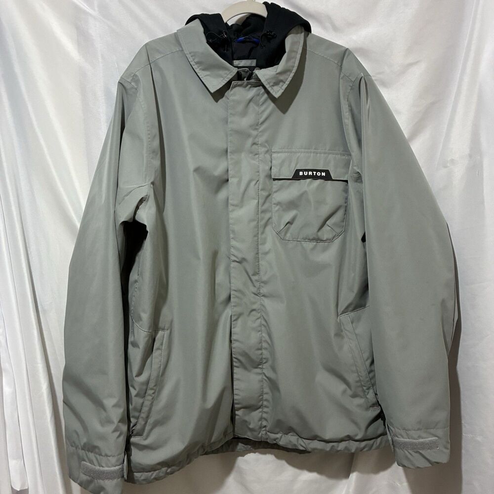 Burton Men's Dunmore 2L Insulated Jacket Size XL Sharkskin Snowboarding Skiing